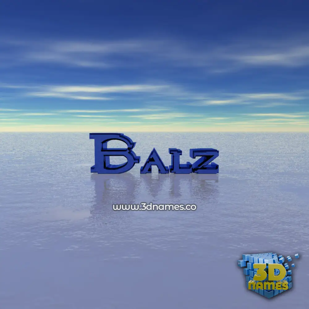 balz in Horizon style - 3D name wallpaper