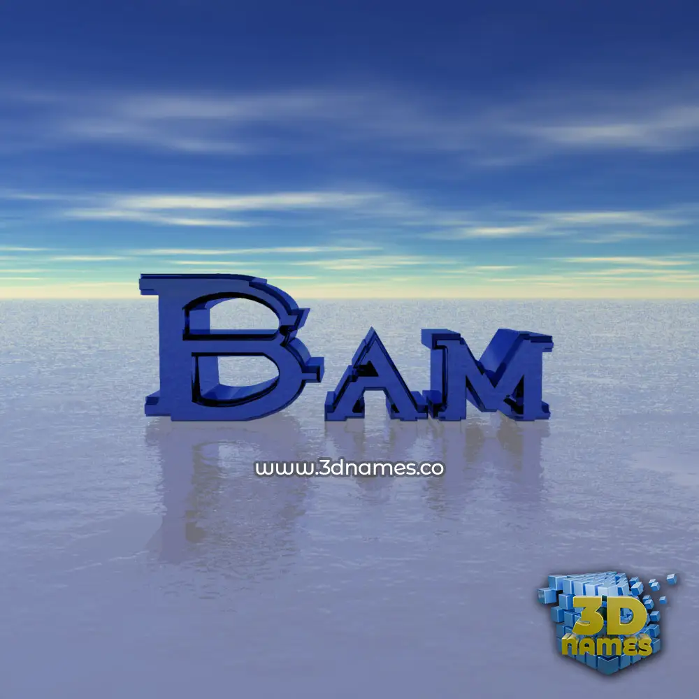 bam in Horizon style - 3D name wallpaper
