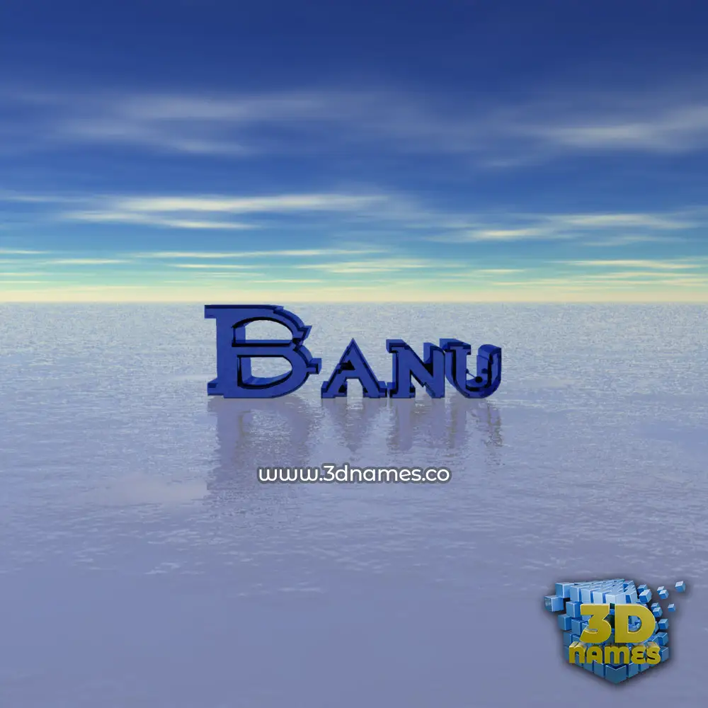 banu in Horizon style - 3D name wallpaper