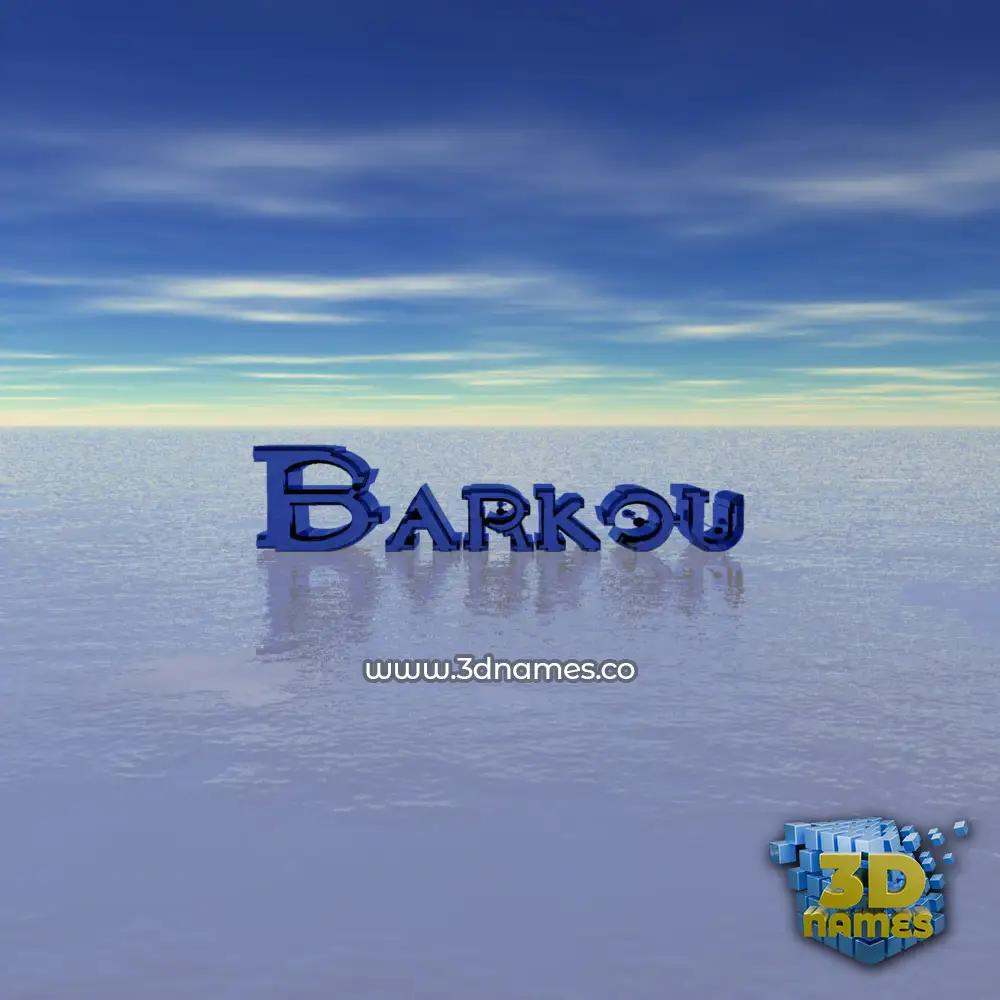barkou in Horizon style - 3D name wallpaper