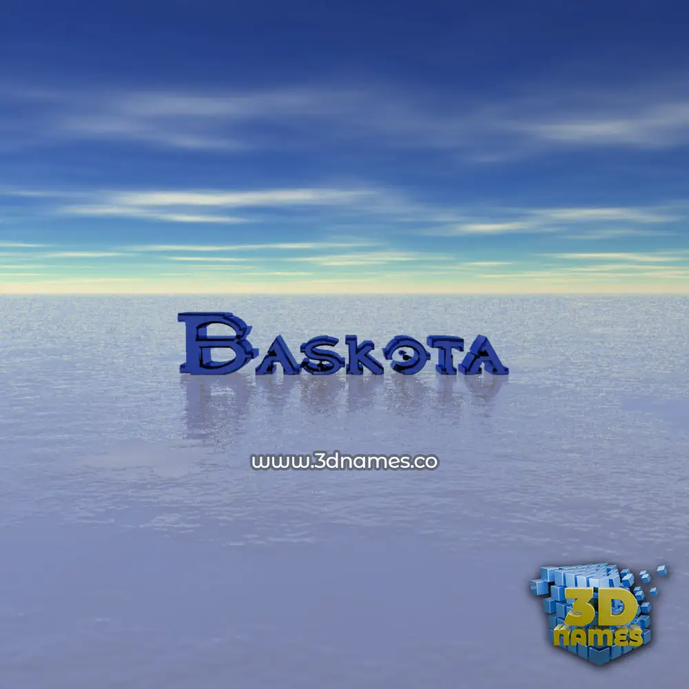 baskota in Horizon style - 3D name wallpaper