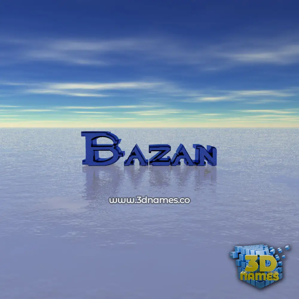 bazan in Horizon style - 3D name wallpaper