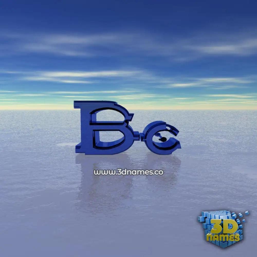 bc in Horizon style - 3D name wallpaper