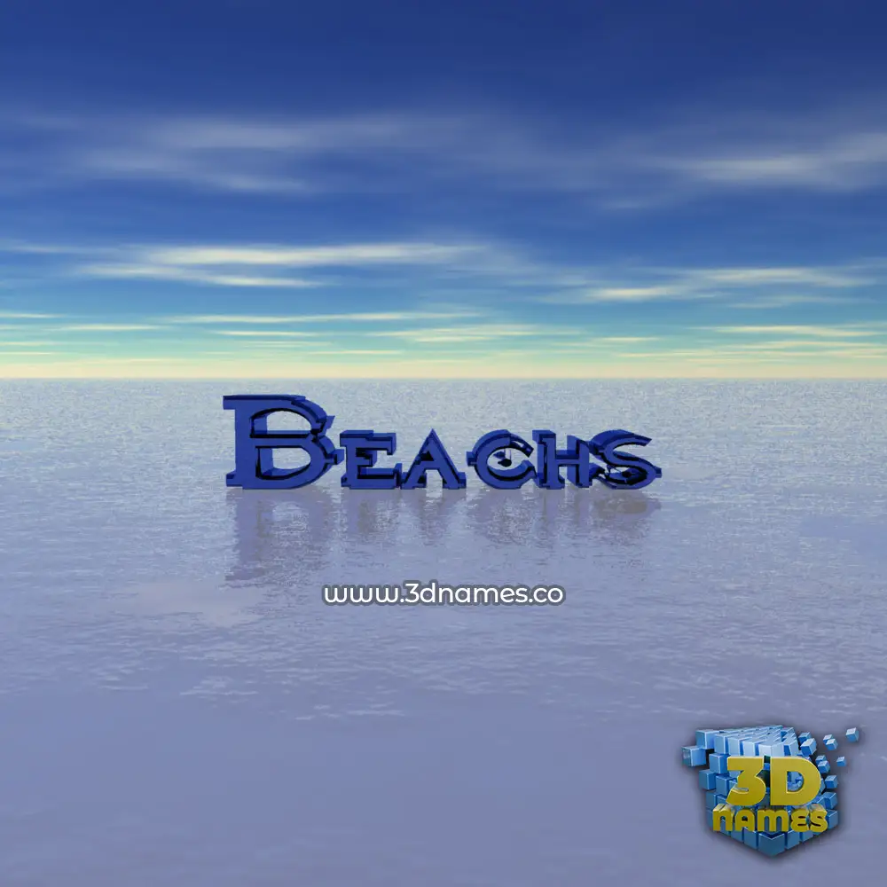 beachs in Horizon style - 3D name wallpaper