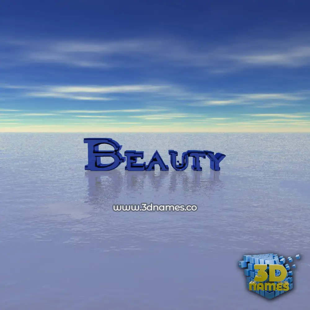 beauty in Horizon style - 3D name wallpaper