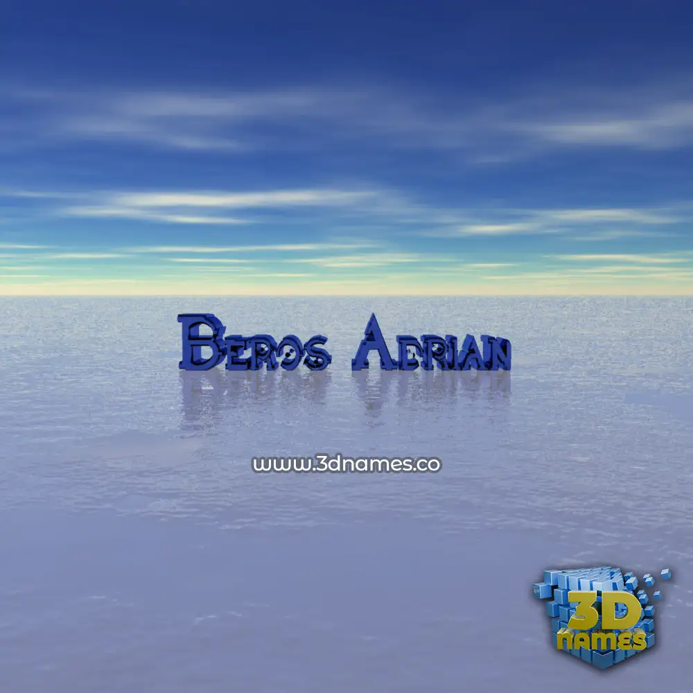 beros adrian in Horizon style - 3D name wallpaper