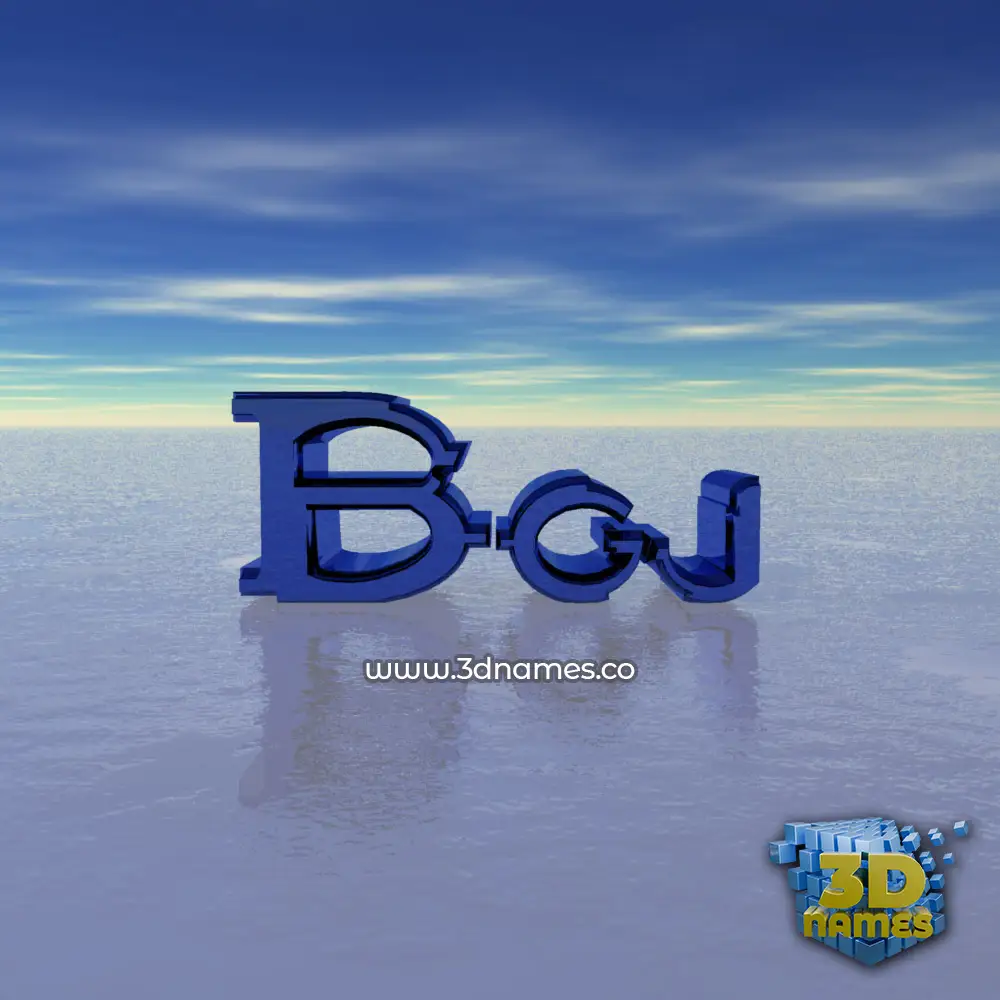 bgj in Horizon style - 3D name wallpaper