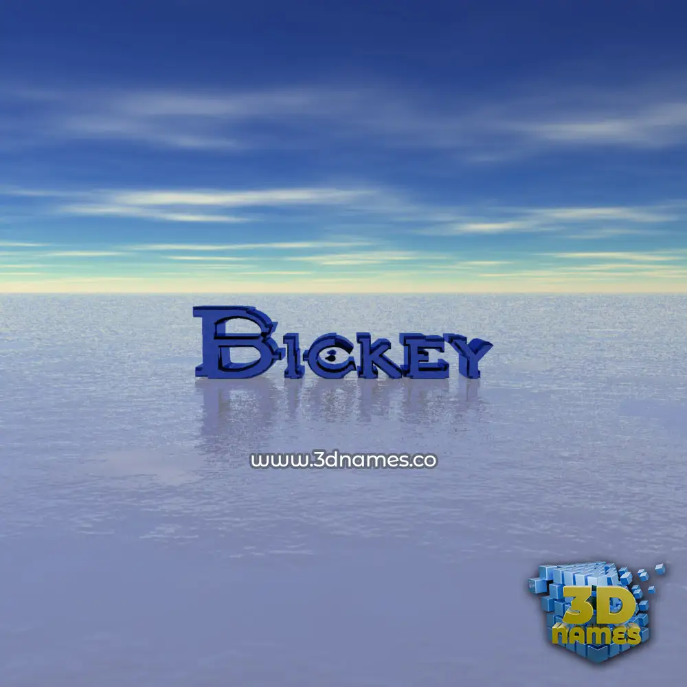 bickey in Horizon style - 3D name wallpaper