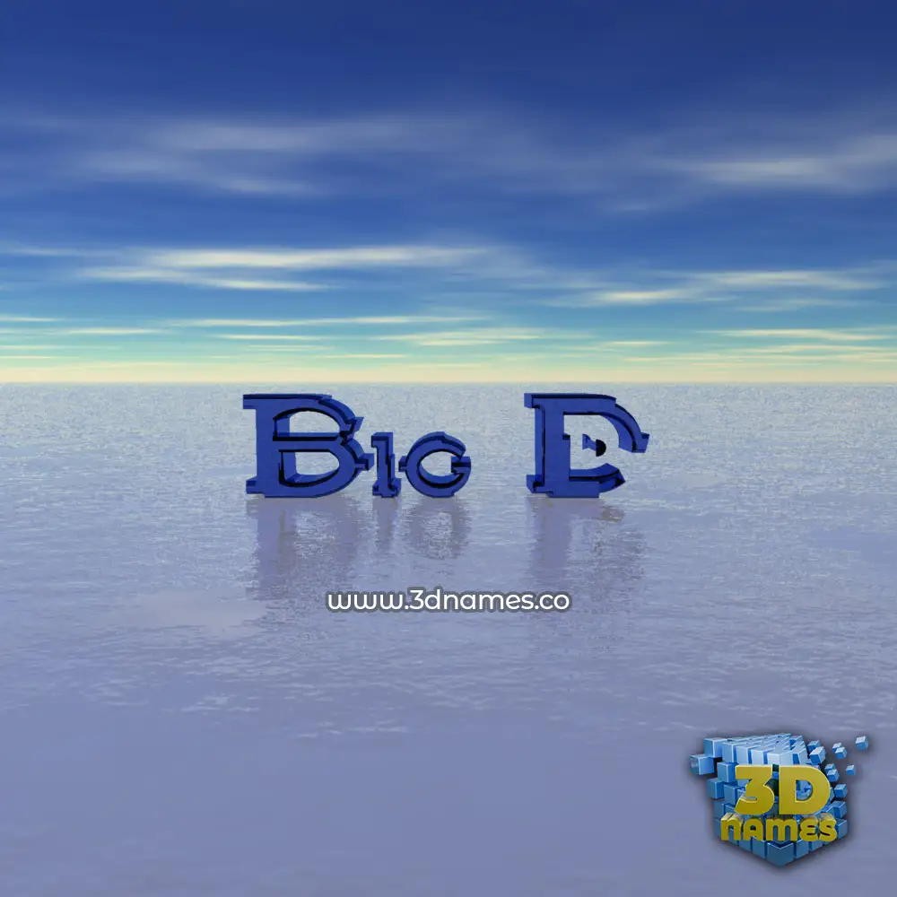 big d in Horizon style - 3D name wallpaper
