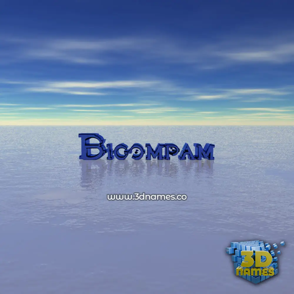 bigompam in Horizon style - 3D name wallpaper