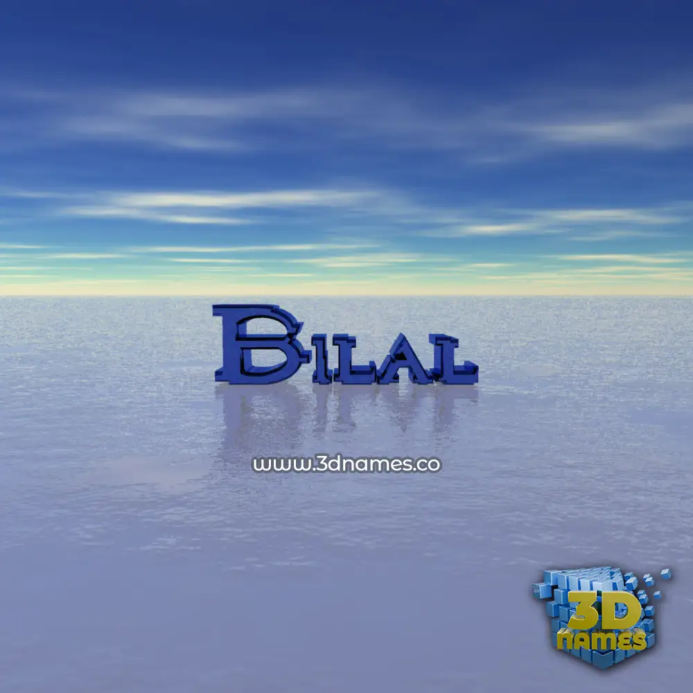 bilal in Horizon style - 3D name wallpaper