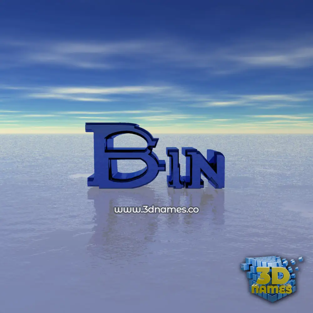 bin in Horizon style - 3D name wallpaper