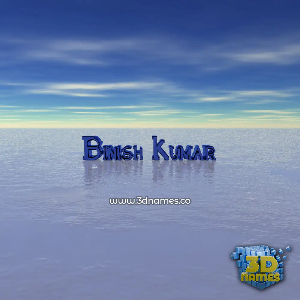 binish kumar in Horizon style - 3D name wallpaper