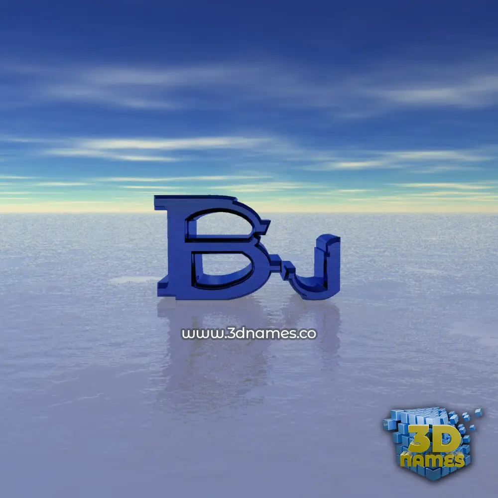 bj in Horizon style - 3D name wallpaper