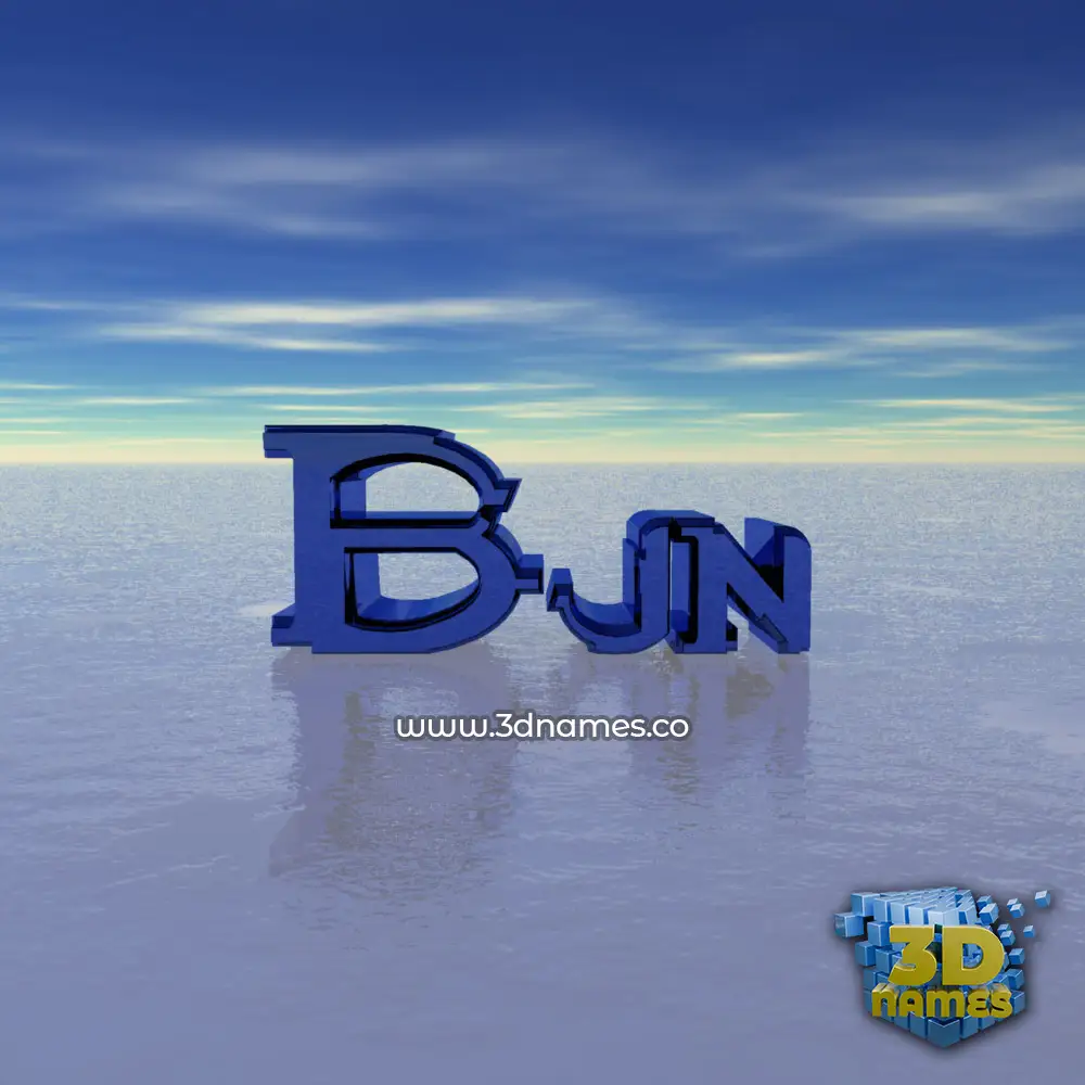 bjn in Horizon style - 3D name wallpaper