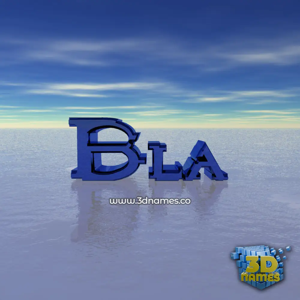 bla in Horizon style - 3D name wallpaper
