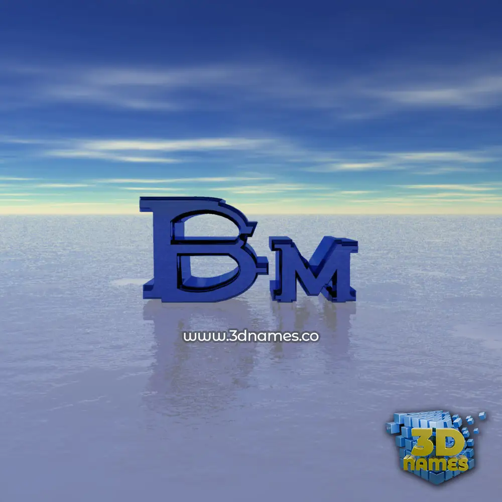bm in Horizon style - 3D name wallpaper