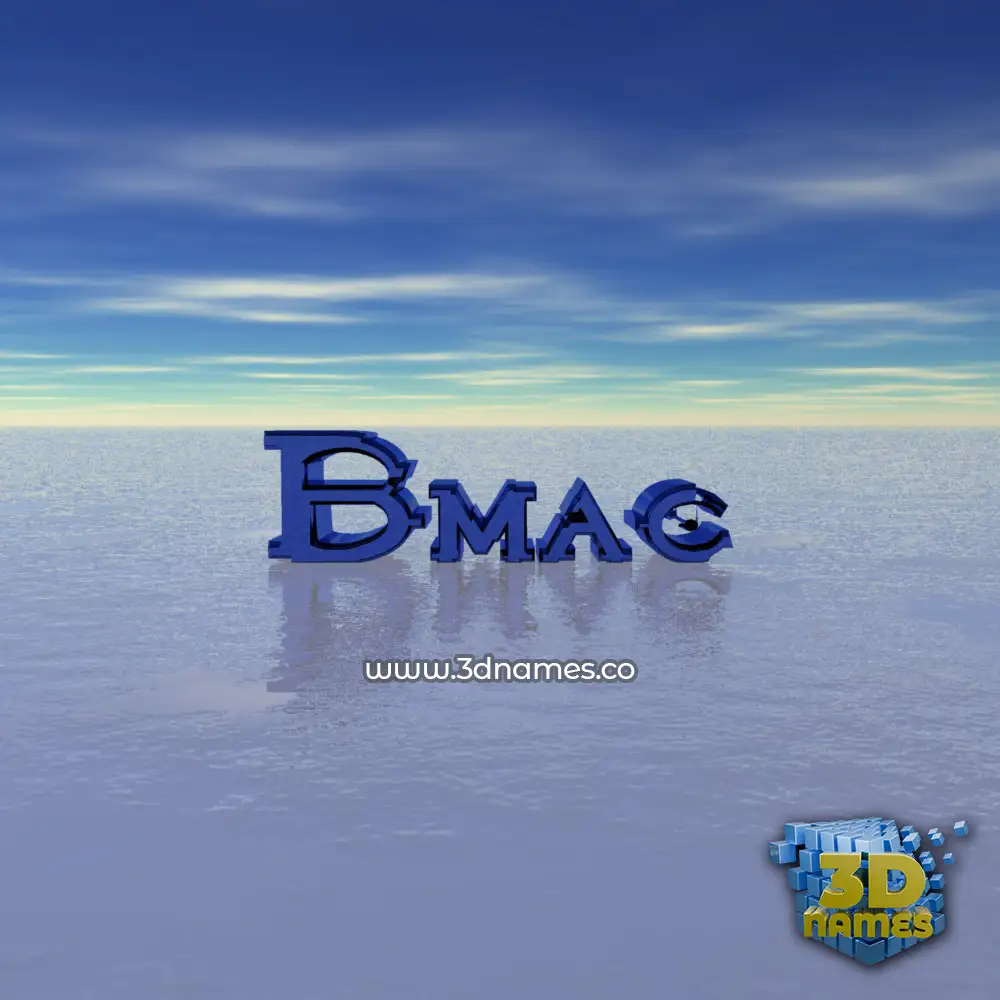 bmac in Horizon style - 3D name wallpaper