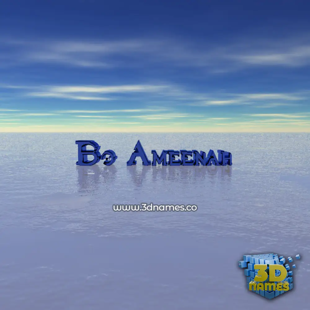 bo ameenah in Horizon style - 3D name wallpaper