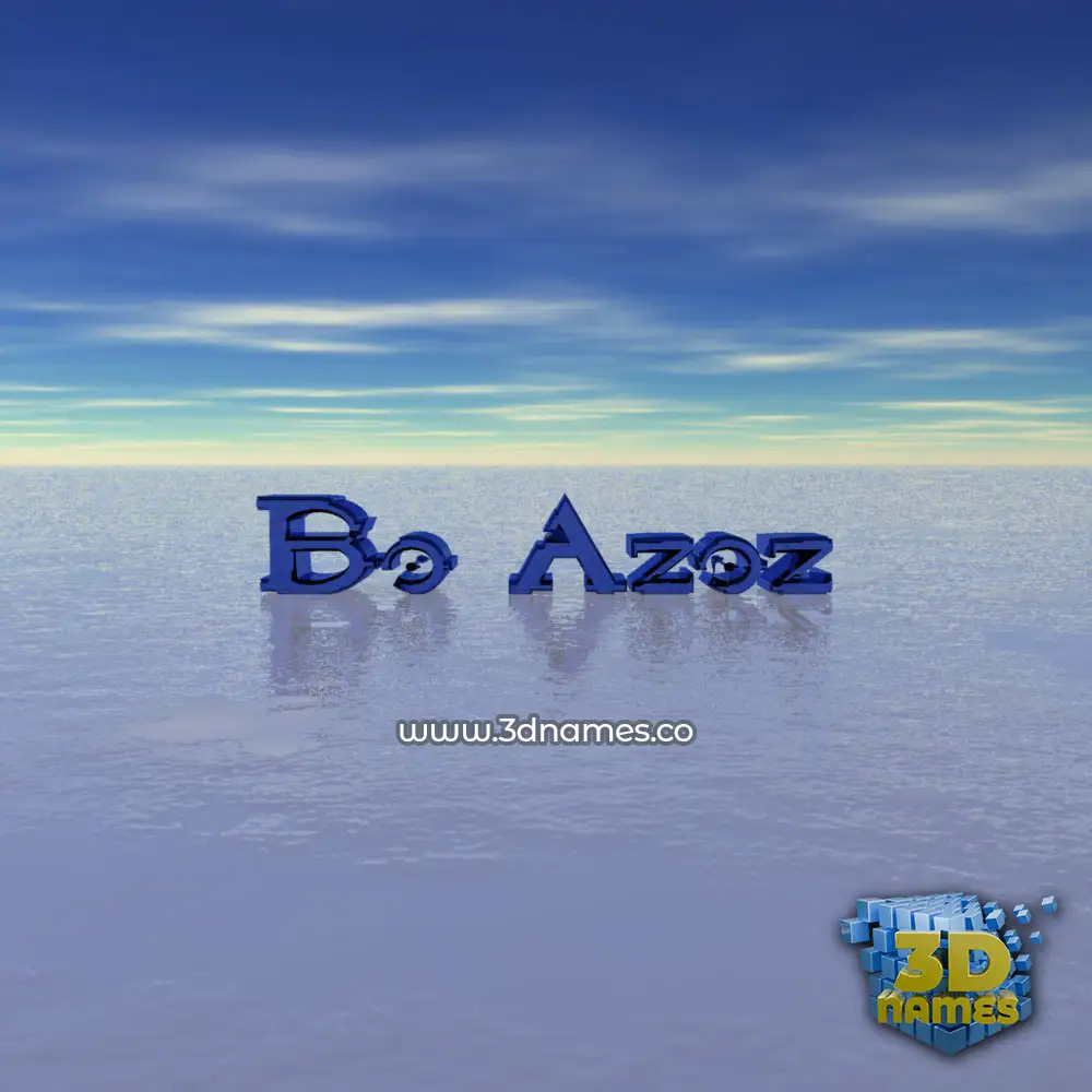 bo azoz in Horizon style - 3D name wallpaper