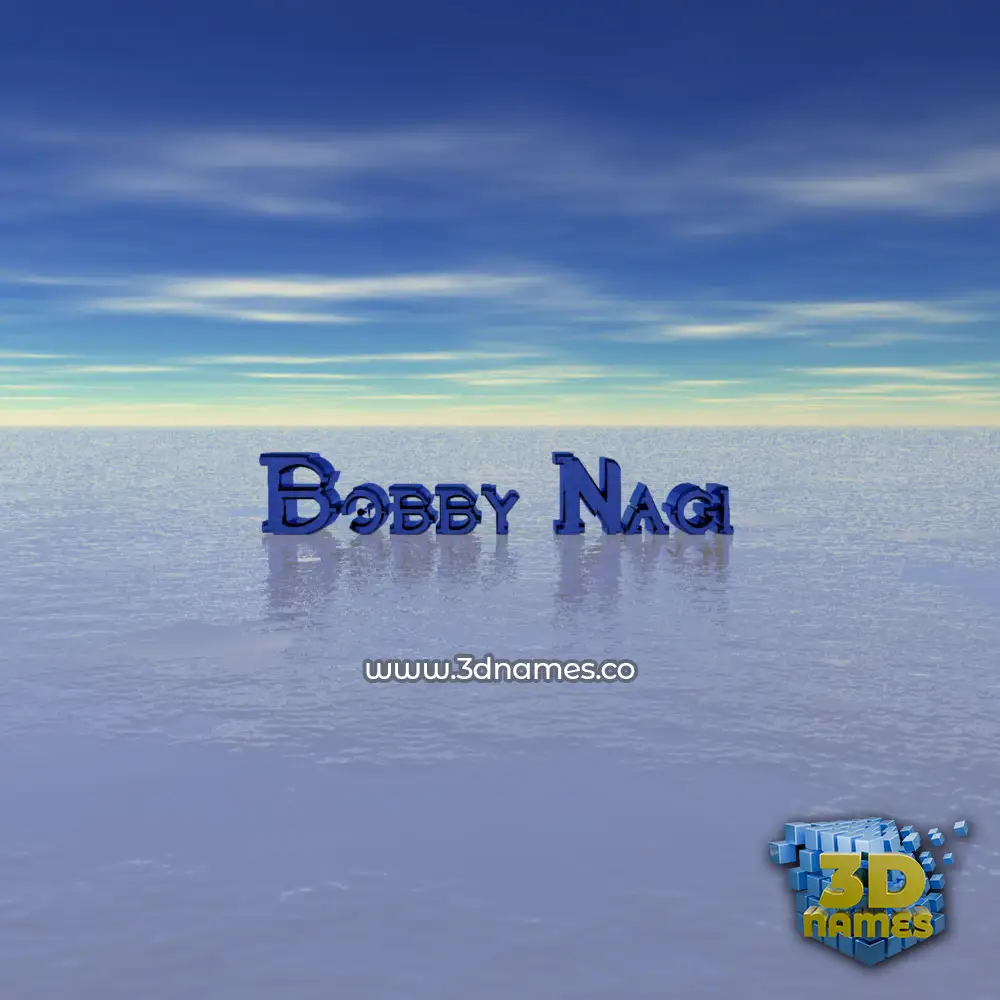 bobby nagi in Horizon style - 3D name wallpaper