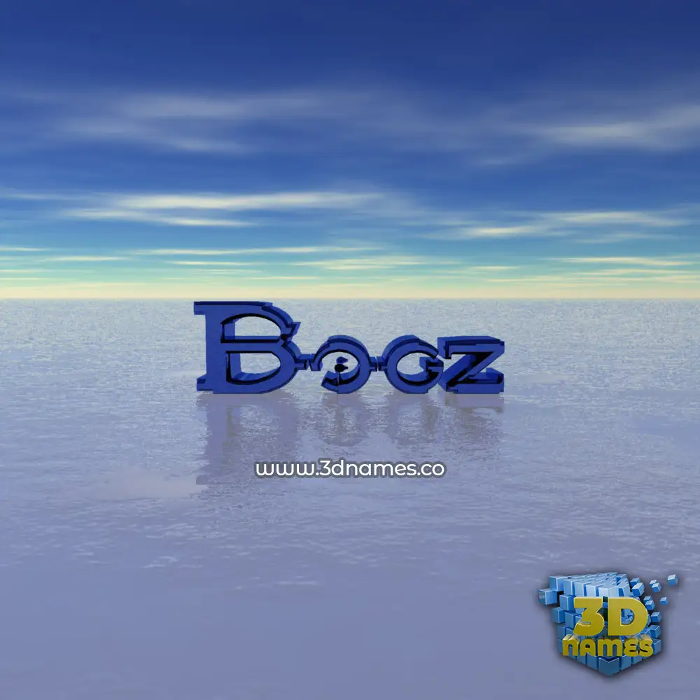 bogz in Horizon style - 3D name wallpaper