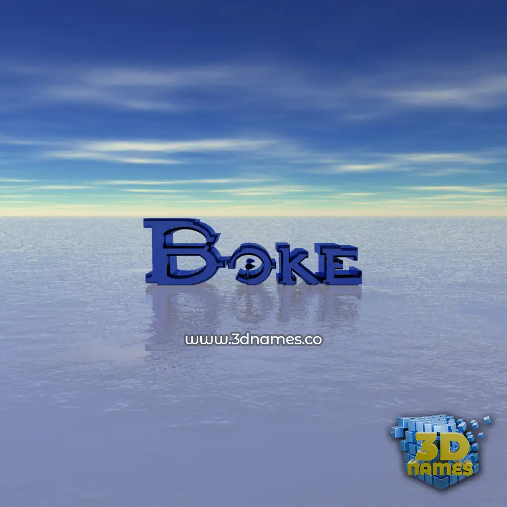 boke in Horizon style - 3D name wallpaper