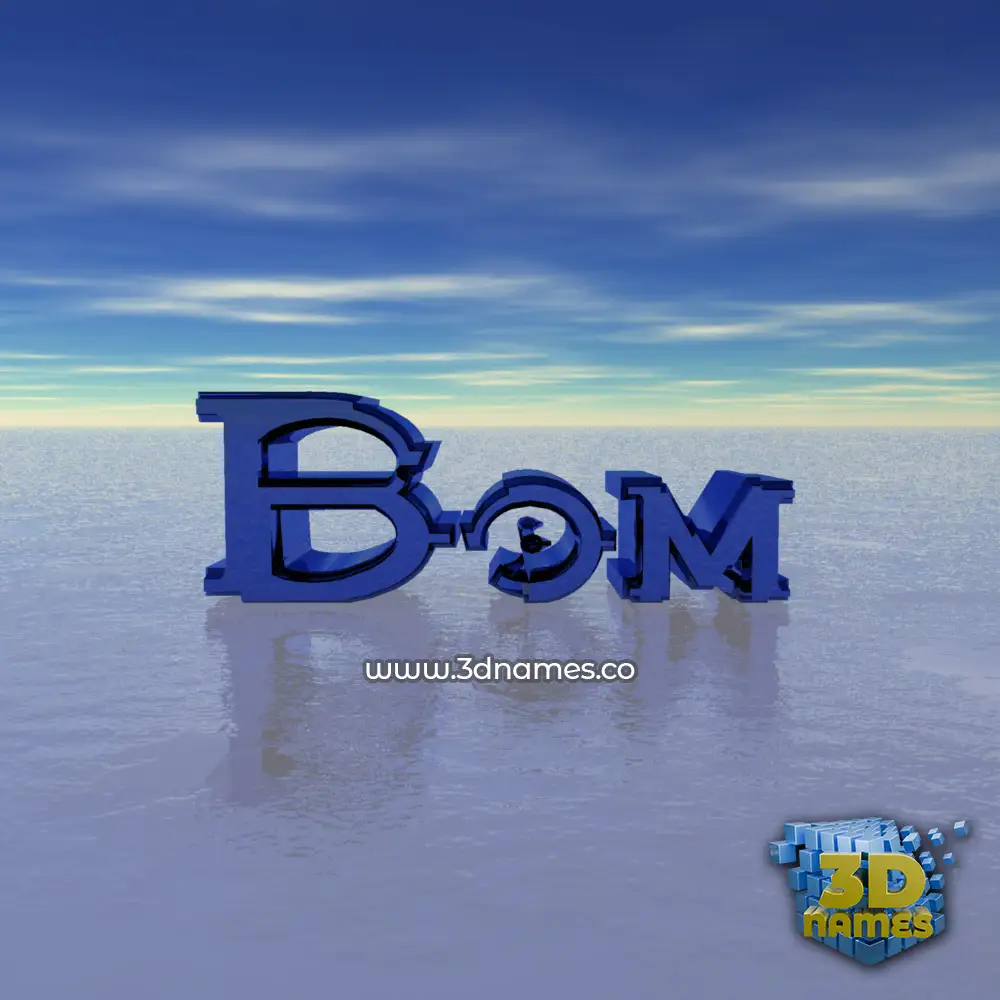 bom in Horizon style - 3D name wallpaper