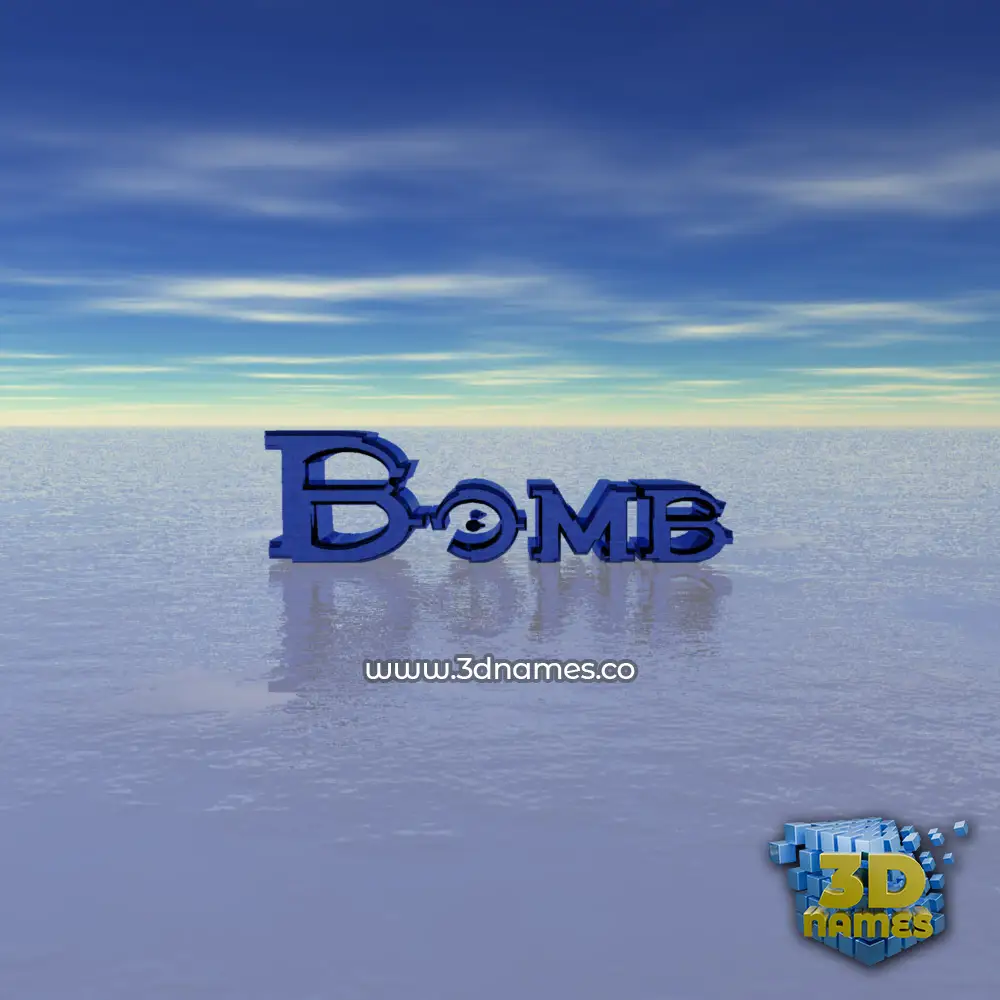 bomb in Horizon style - 3D name wallpaper