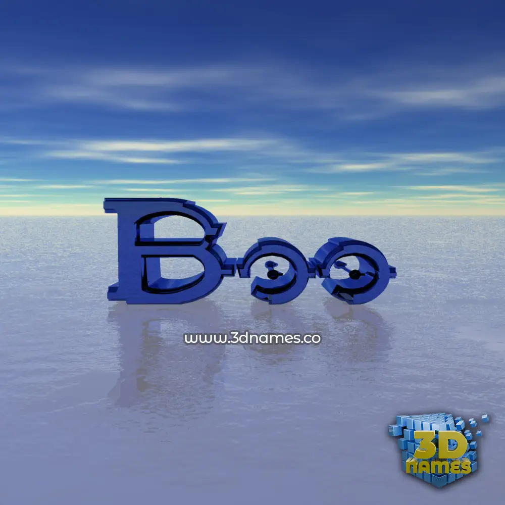 boo in Horizon style - 3D name wallpaper
