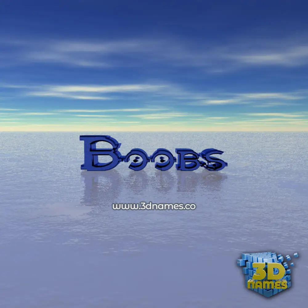 boobs in Horizon style - 3D name wallpaper