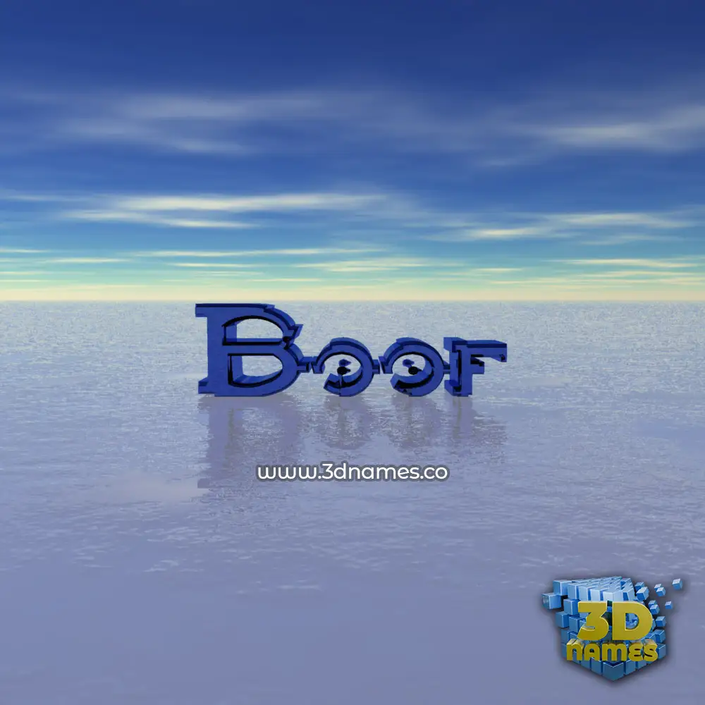boof in Horizon style - 3D name wallpaper