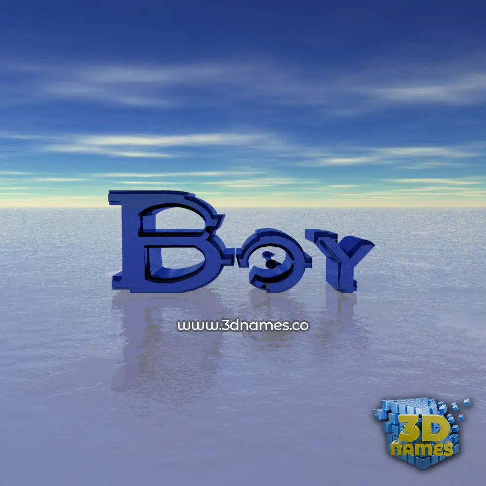 boy in Horizon style - 3D name wallpaper