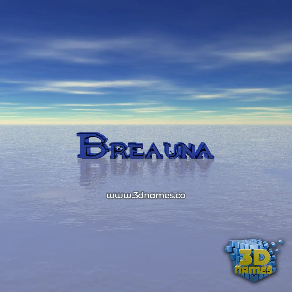 breauna in Horizon style - 3D name wallpaper