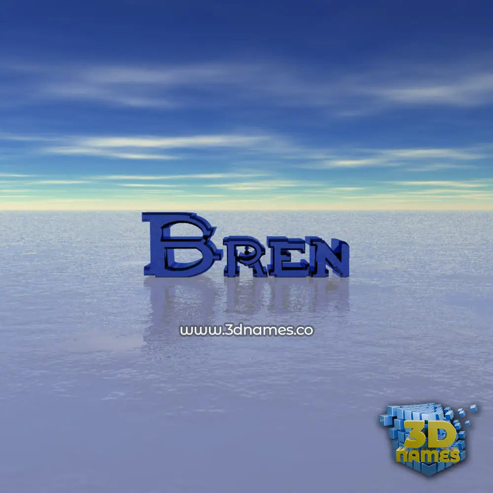 bren in Horizon style - 3D name wallpaper