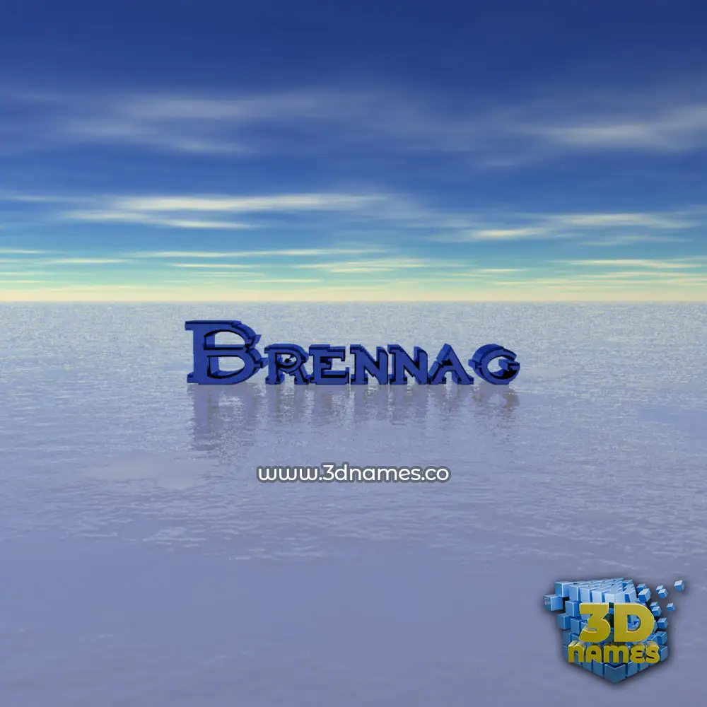 brennag in Horizon style - 3D name wallpaper