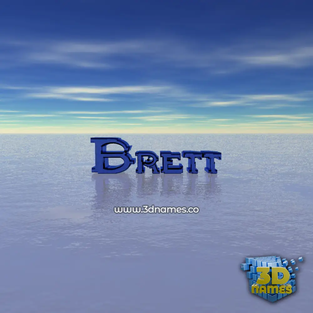 brett in Horizon style - 3D name wallpaper