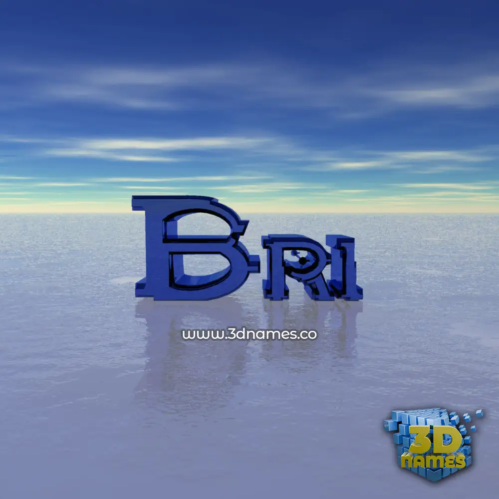 bri in Horizon style - 3D name wallpaper