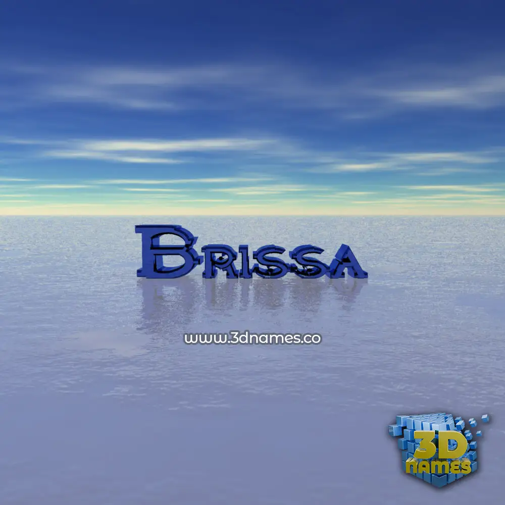 brissa in Horizon style - 3D name wallpaper