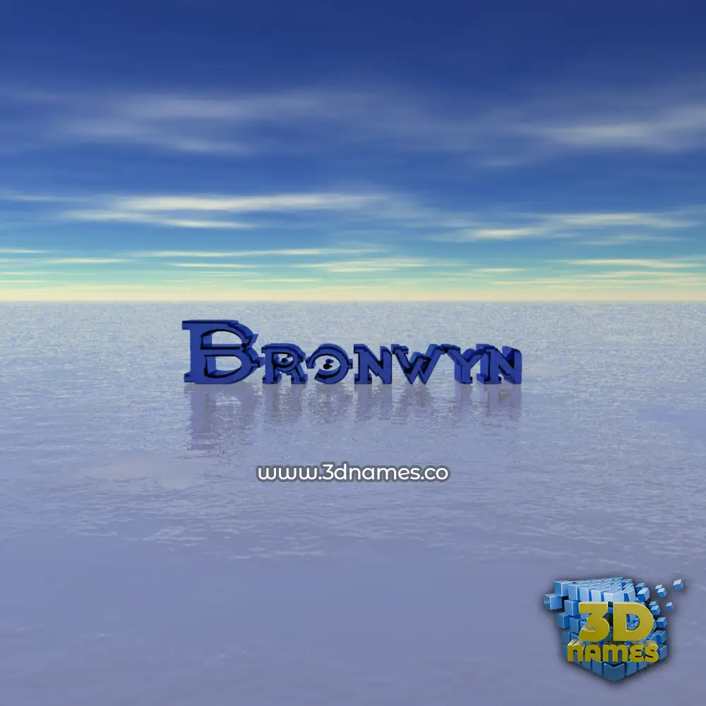 bronwyn in Horizon style - 3D name wallpaper