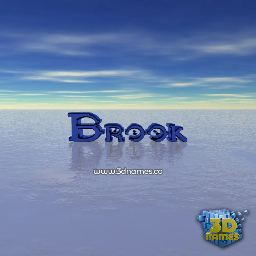 brook in Horizon style - 3D name wallpaper