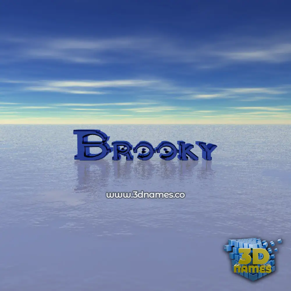 brooky in Horizon style - 3D name wallpaper