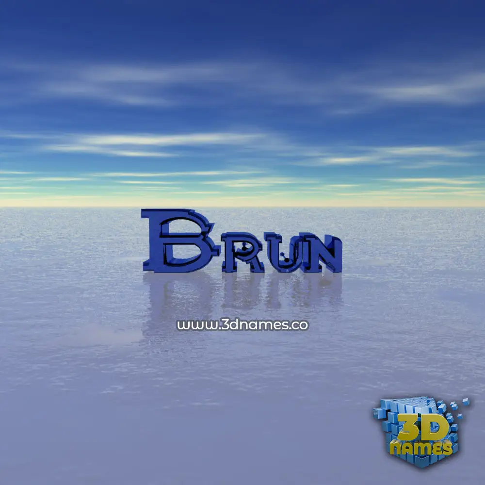 brun in Horizon style - 3D name wallpaper