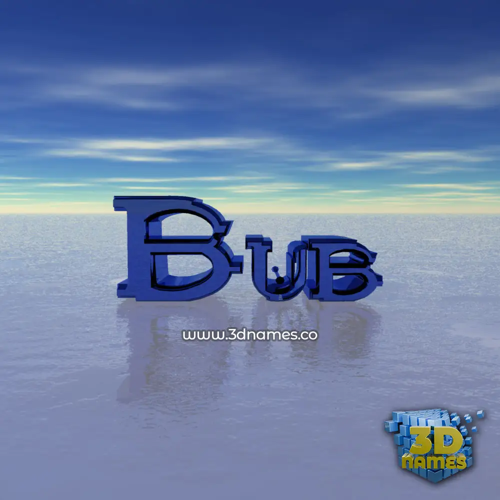 bub in Horizon style - 3D name wallpaper