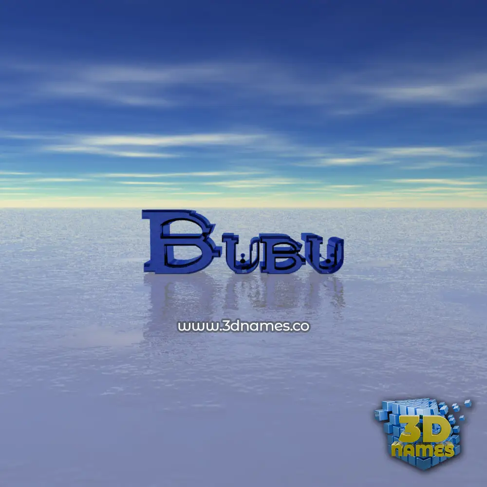 bubu in Horizon style - 3D name wallpaper