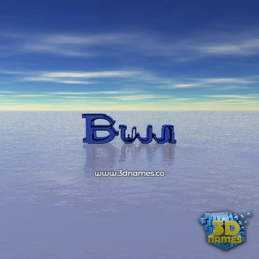 bujji in Horizon style - 3D name wallpaper
