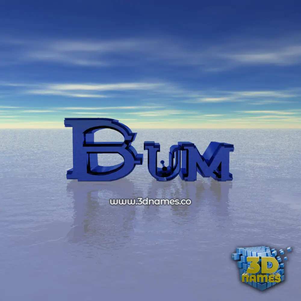bum in Horizon style - 3D name wallpaper