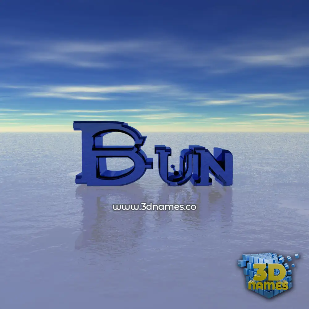 bun in Horizon style - 3D name wallpaper