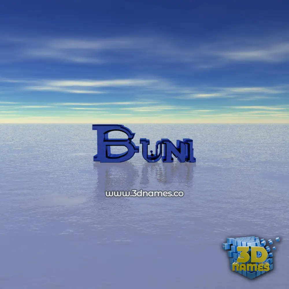 buni in Horizon style - 3D name wallpaper