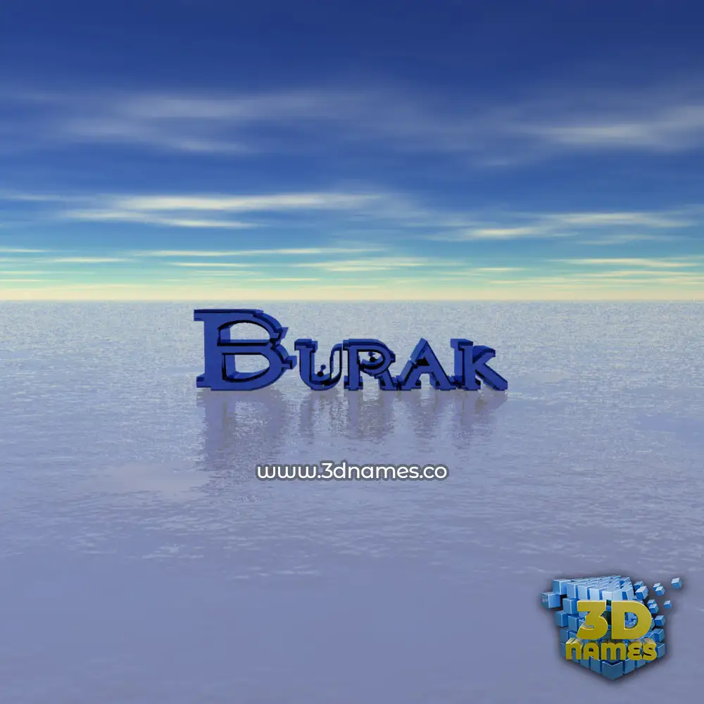 burak in Horizon style - 3D name wallpaper